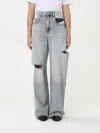 Icon Denim Los Angeles Jeans  Woman Color Grey In Grey