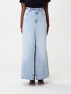 Icon Denim Los Angeles Skirt  Woman Color Stone Washed In Stone Washed