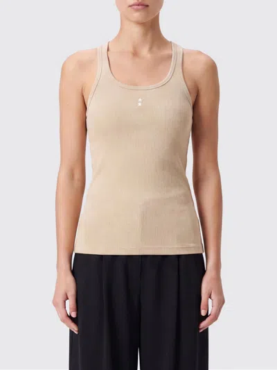 Icon Denim Los Angeles Top Woman Color Sand In Brown