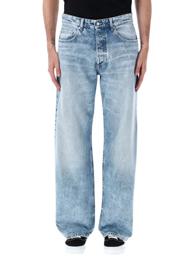 Icon Denim Low-rise Wide-leg Jeans Size 32 In Arid Blue