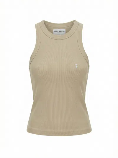 Icon Denim Luna Tank Top In Neutral