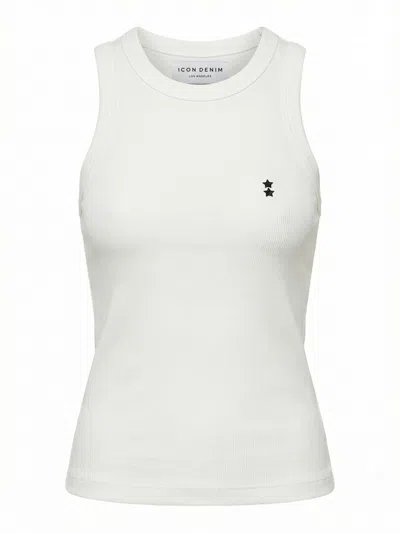 Icon Denim Luna Tank Top In White