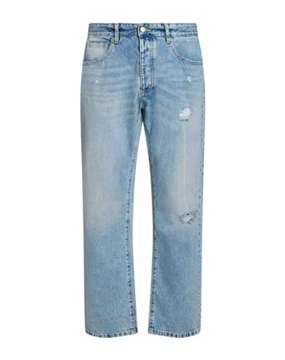 Icon Denim Man Jeans Blue Size 38 Cotton