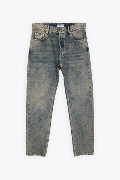 Icon Denim Man Jeans Sandblasetd Blue Denim Loose Jeans - Kanye In Denim Sabbiato