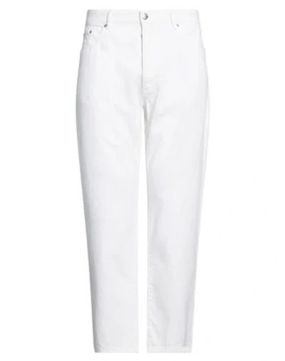 Icon Denim Man Pants White Size 36 Lyocell, Cotton