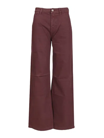 Icon Denim Medium Waist Jeans Bordeaux