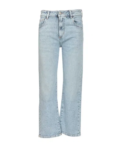Icon Denim Mimi Cropped Straight-leg Jeans In Blue