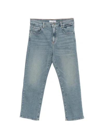 Icon Denim Mimi Faded Straight-leg Jeans In Yellow