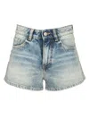 Icon Denim Mini Short Trousers Light Blue In Blue