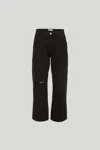 Icon Denim 'daddy Jean' Blue Jeans With Logo Detail On The Rear And Logo Patch On The Rear In Nero