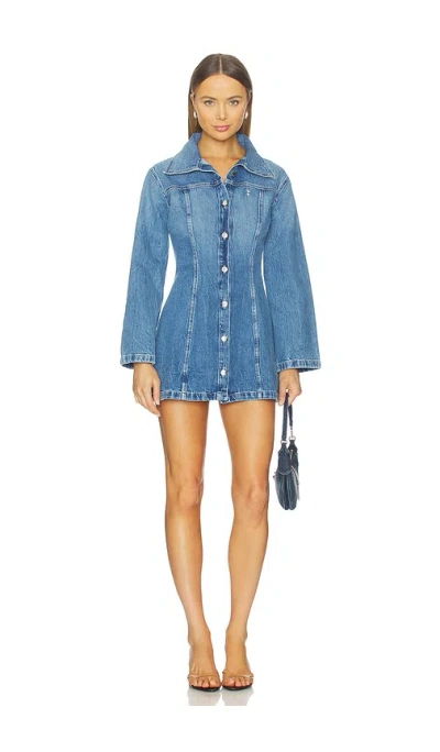 Icon Denim Mya Dress. - In Blue