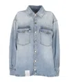 Icon Denim Oversized Denim Jacket In Blue