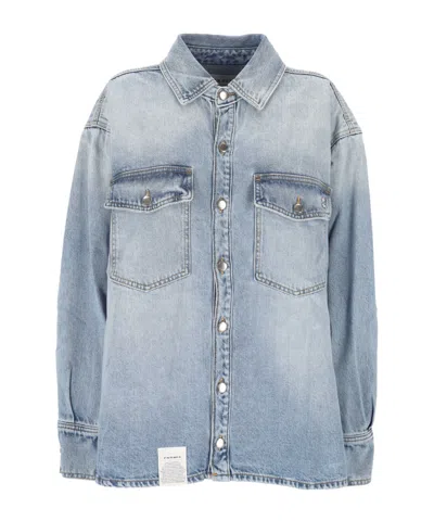 Icon Denim Oversized Denim Jacket In Blue