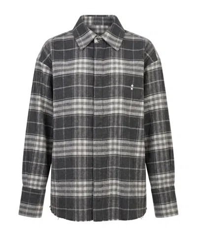 Icon Denim Plaid Shirt In Black