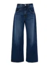 Icon Denim Poppy Blue Jeans With Medium Rise And Logo Patch On The Rear In Denim Woman