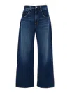 Icon Denim Poppy Blue Jeans With Medium Rise And Logo Patch On The Rear In Denim Woman