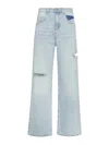 Icon Denim Poppy Ripped Jeans With Logo Patch In Blue