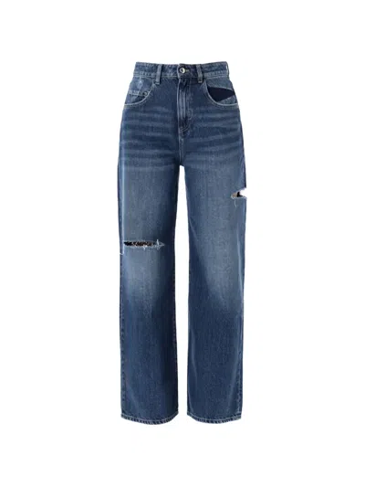 Icon Denim Poppy Distressed Jeans In Blue