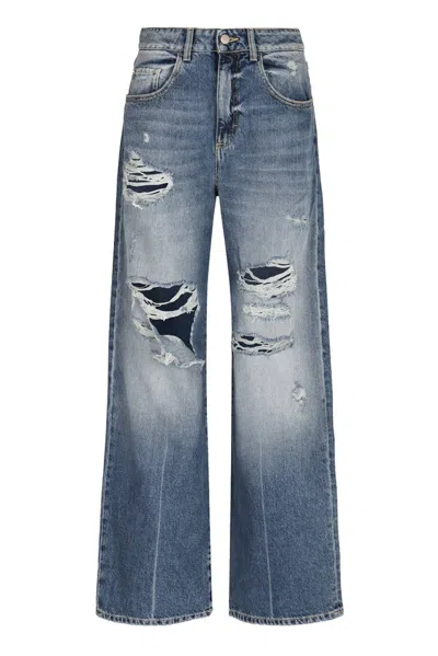 Icon Denim Poppy Wide-leg Jeans In Blue