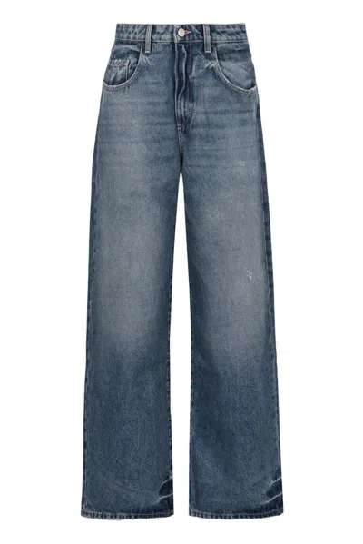 Icon Denim Poppy Flared Leg Jeans In Navy