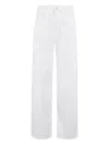 Icon Denim Poppy White Jeans With Medium Rise And Logo Patch On The Rear In Denim Woman