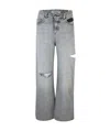 Icon Denim Grey High Waisted Jeans With Ripped Details
