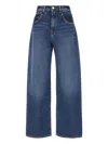 Icon Denim Straight Buttoned Jeans In Blue
