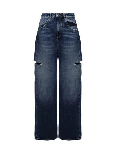 Icon Denim Poppy Jeans Cut-out Details In Dark Denim