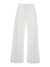 Icon Denim Poppy White Jeans With Medium Rise And Logo Patch On The Rear In Denim Woman In White