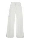 Icon Denim Poppy White Jeans With Medium Rise And Logo Patch On The Rear In Denim Woman In White