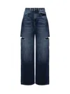 Icon Denim Poppy Wide Leg Dark Denim Jeans In Blue