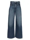 Icon Denim Poppy Blue Jeans With Medium Rise And Logo Patch On The Rear In Denim Woman