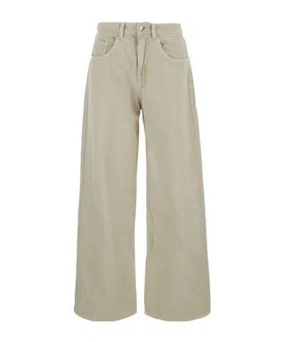 Icon Denim Poppy Wide-leg Jeans In Beige