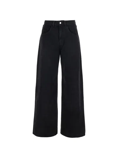 Icon Denim Poppy Wide-leg Jeans In Black