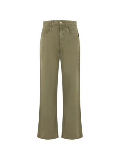 Icon Denim Poppy Wide-leg Jeans In Green