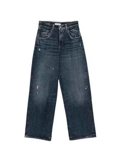 Icon Denim Pppy Faded Distressed Jeans In Blue