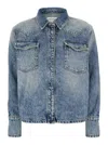 Icon Denim Shirt Jacket With Classic Collar In Blue