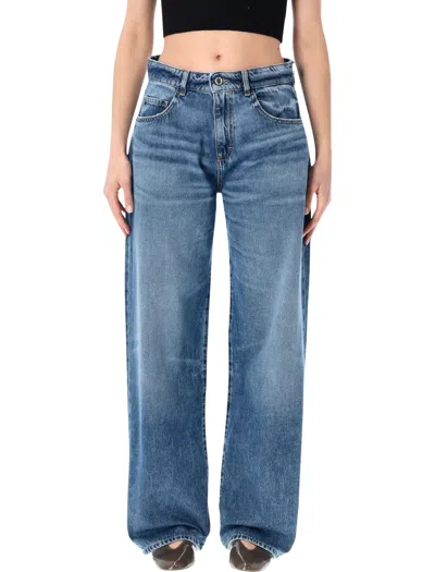 Icon Denim Relaxed Low-rise Wide Leg Jeans - Size 26 In Eclipse Dark Blue