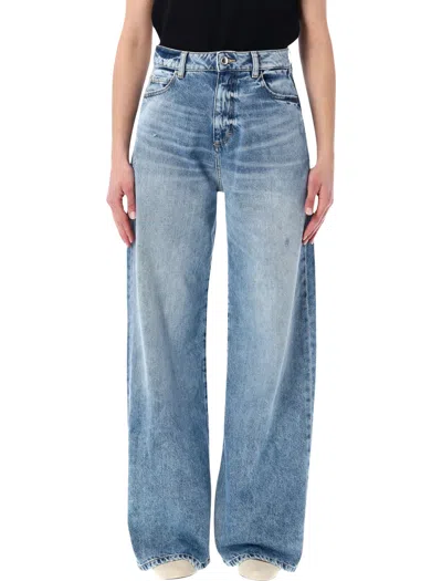 Icon Denim Relaxed Mid-rise Wide-leg Jeans In Blue