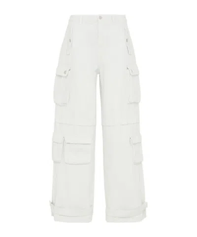 Icon Denim Rosalia Denim Cargo Pants In White