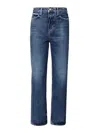 Icon Denim Straight Buttoned Jeans In Medium Wash