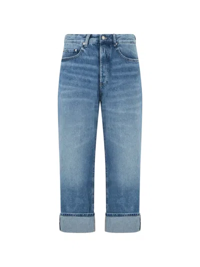 Icon Denim Ross Turn-up Loose-fit Jeans In Blue