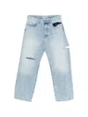 Icon Denim Scott Distressed-effect Straight-leg Jeans In Blue