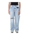 Icon Denim Scott Distressed-effect Straight-leg Jeans In Blue
