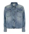 Icon Denim Shirt Jacket With Classic Collar In Blue