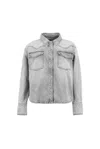 Icon Denim Shirts In Light Gray