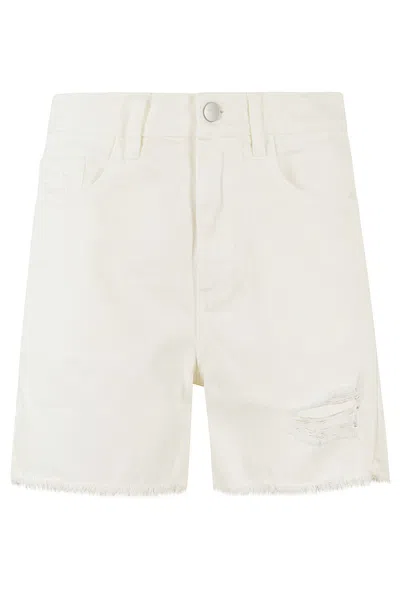 Icon Denim Short In White Cream