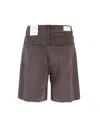 Icon Denim Lea Brown Denim Shorts In Brown