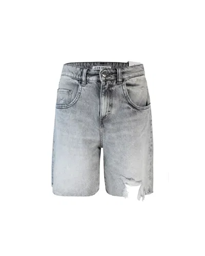 Icon Denim Shorts In Denim Lea Grigio In Gray