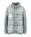 Icon Denim Denim Blue Nika Dropped-shoulder Cotton Denim Jacket In Multi